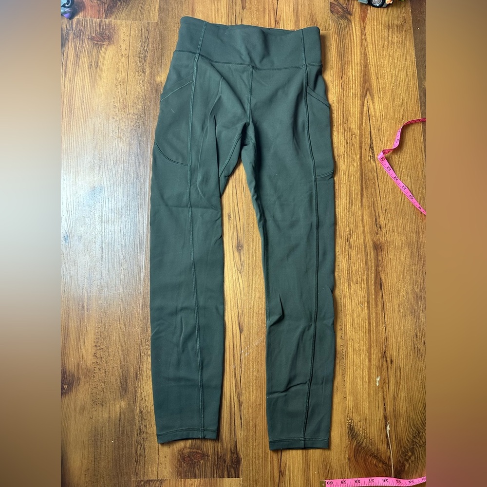 Lululemon Olive Green High-Waisted Leggings size 6 (small)